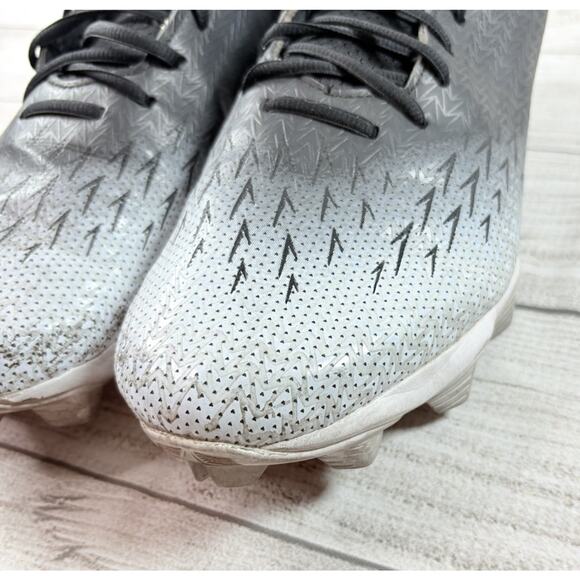 Under Armour Men’s Spotlight Franchise Rm 4.0 Black Silver Football Cleats Sz 13 - Picture 7 of 9